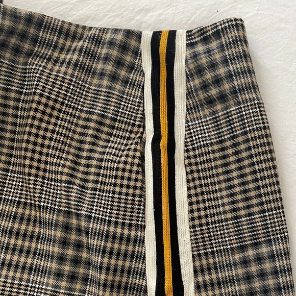 Urban Outfitters Plaid Side Stripe Racing Mini Skirt - Picture 2 of 4